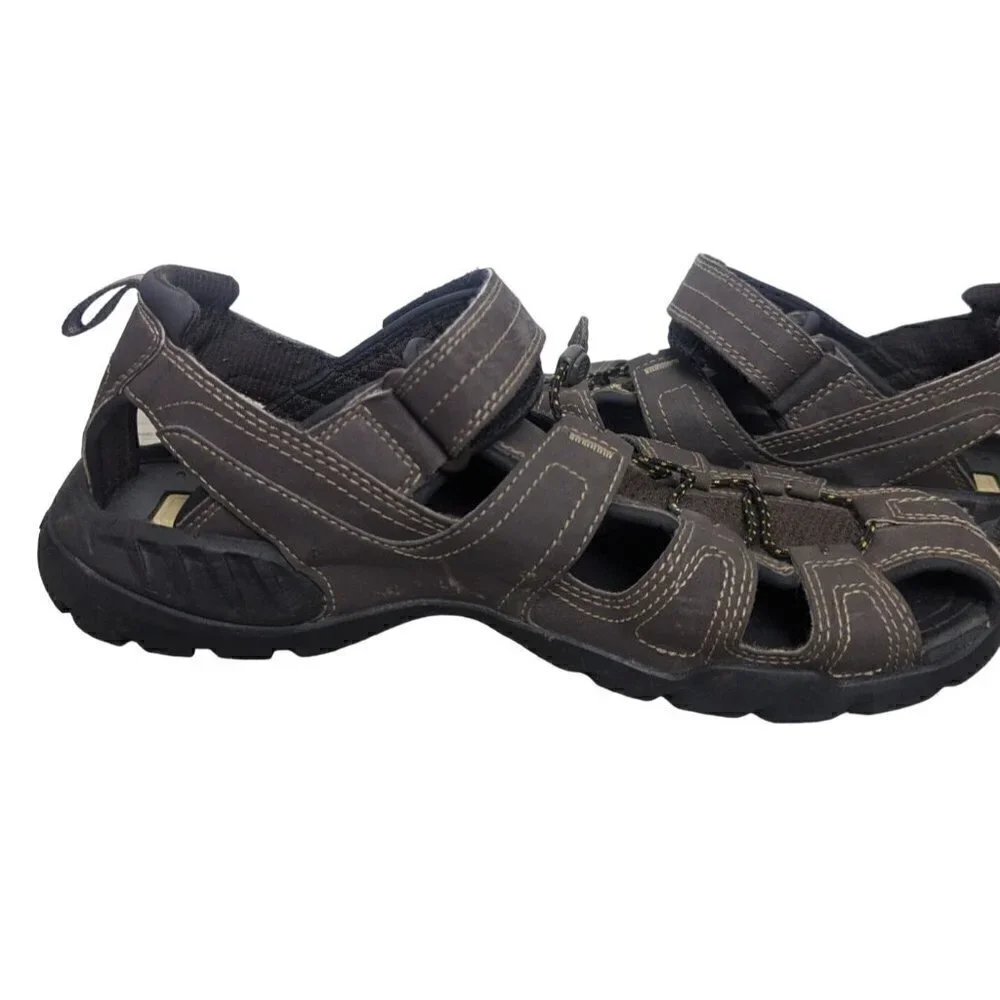 Teva Mens Size 10 Forebay Fisherman Sport Hiking Sandals Brown ShocPad 1001116